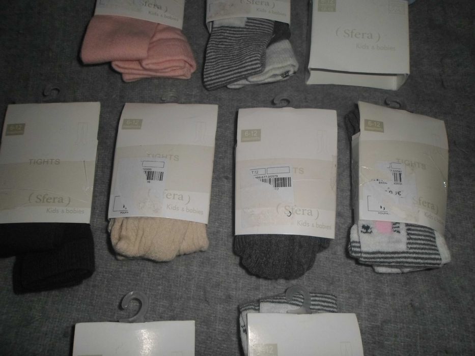 8 pares de meia calças novas com etiqueta para bebe