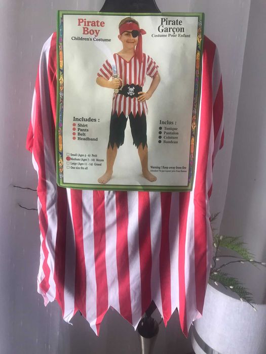 Fatos de carnaval disfarce de Pirata com acessórios 7-10 anos