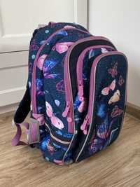 plecak tornister dla dziewczynki w motylki rozowy  duzy