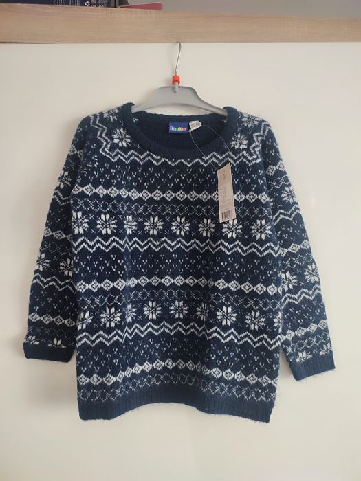 Nowy sweterek świąteczny zimowy norweski wzór dla chlopca