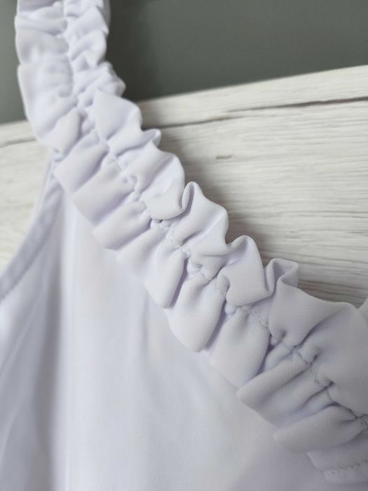 Top biały z marszczeniami Savida 36