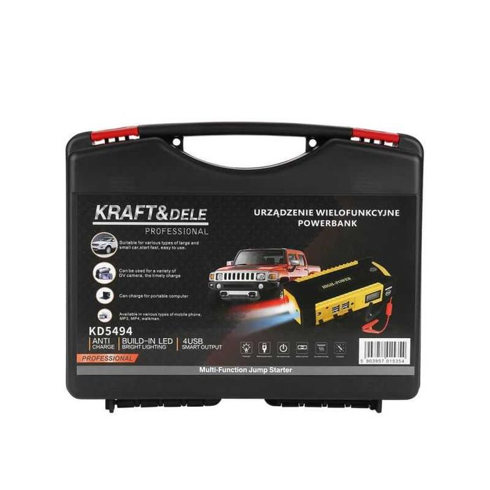 KRAFT&DELE Jump Starter Booster Powerbank Rozruch 600A KD5494