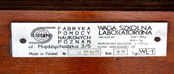 Waga laboratoryjna szalkowa 500g metalowa