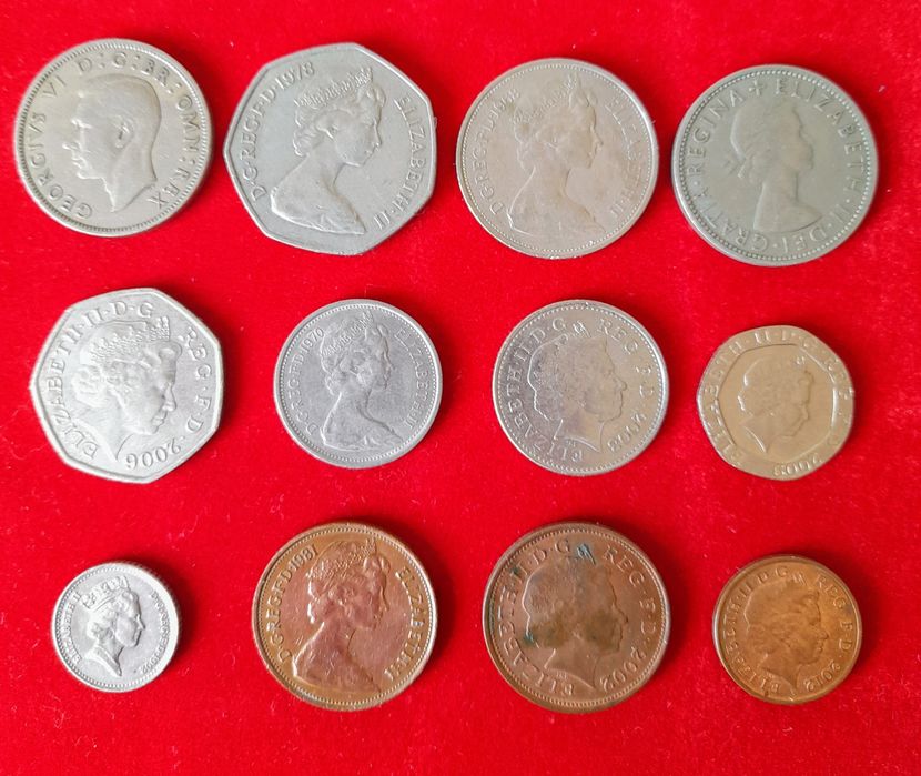 Lote moedas Reino Unido