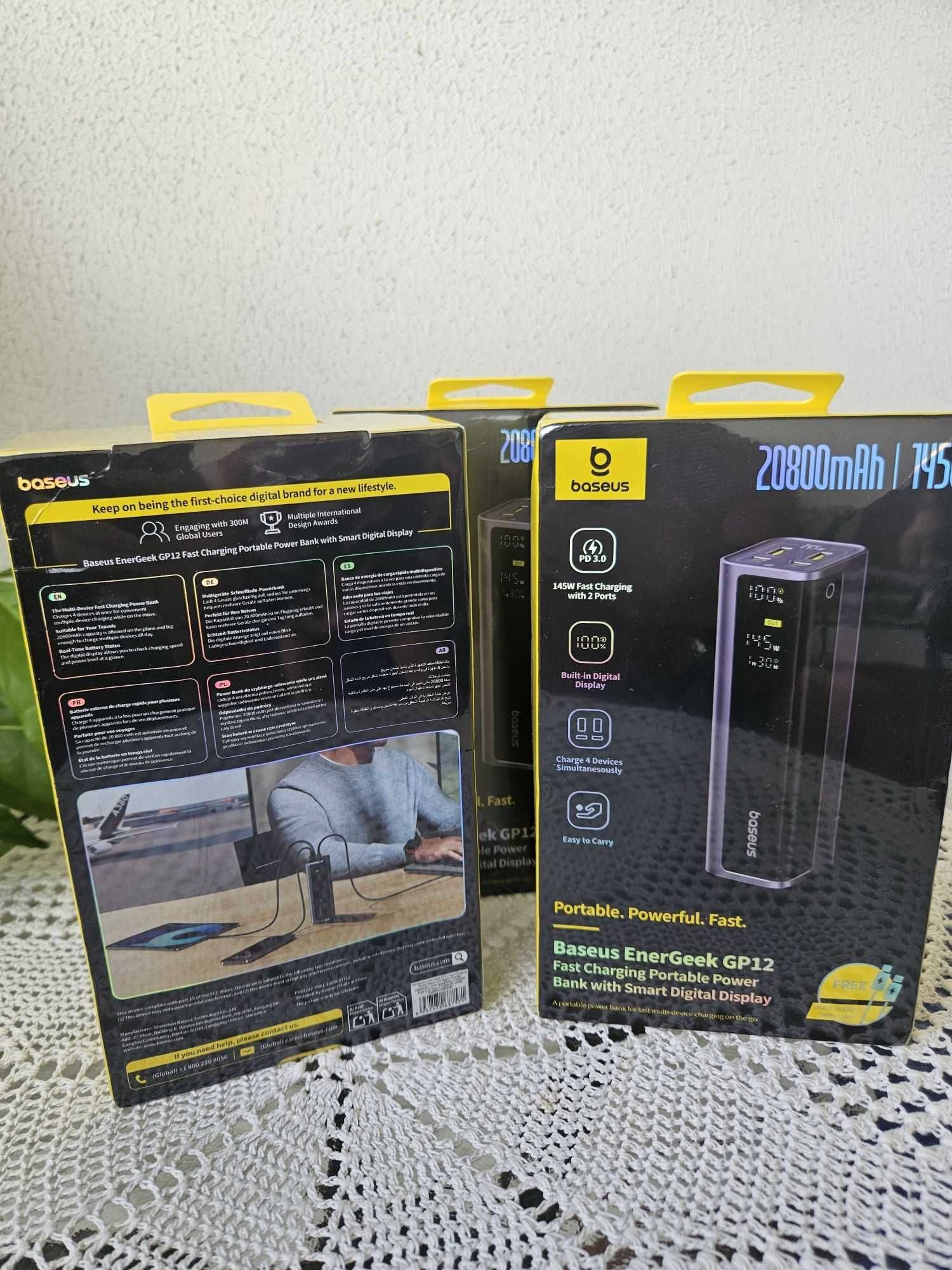 Power Bank Baseus Blade H1 100W 20000mAh.  Baseus 145W 20800mAh