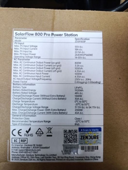 Зарядна станція Zendure SolarFlow 800pro