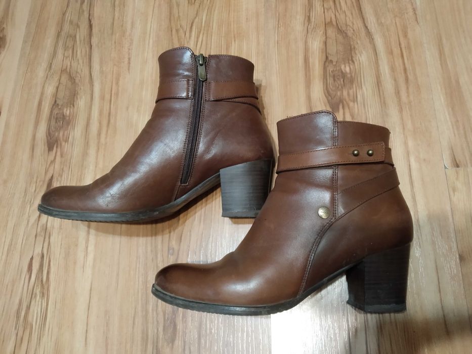 kozaki damskie r. 39 brązowe