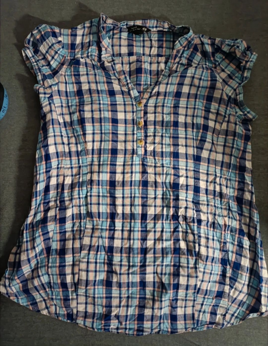 Krótka bluzka ciążowa do karmienia z kołnierzykiem H&M Mama