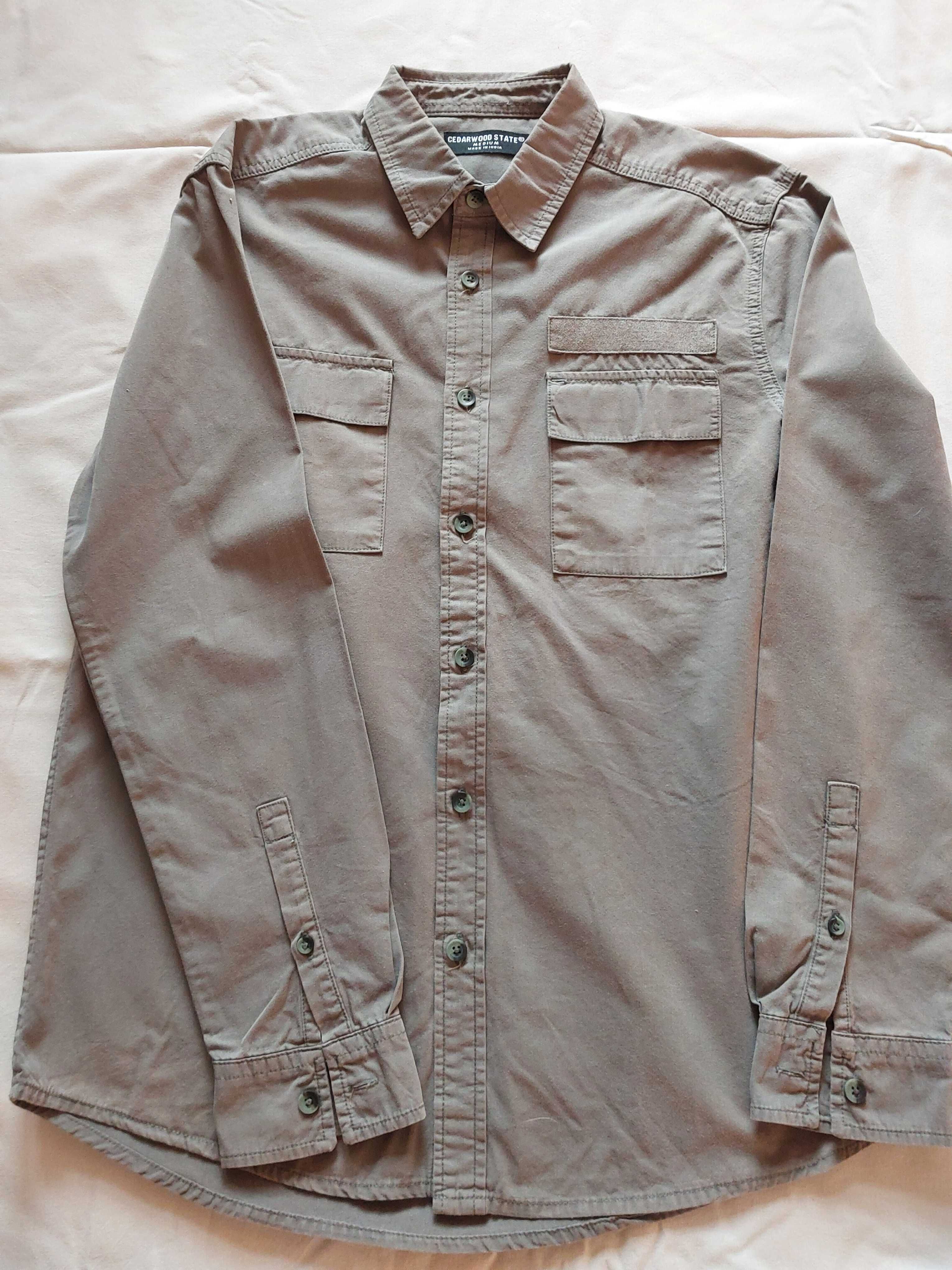 Koszula Cedar WOOD State bawełniana khaki rozm.M
