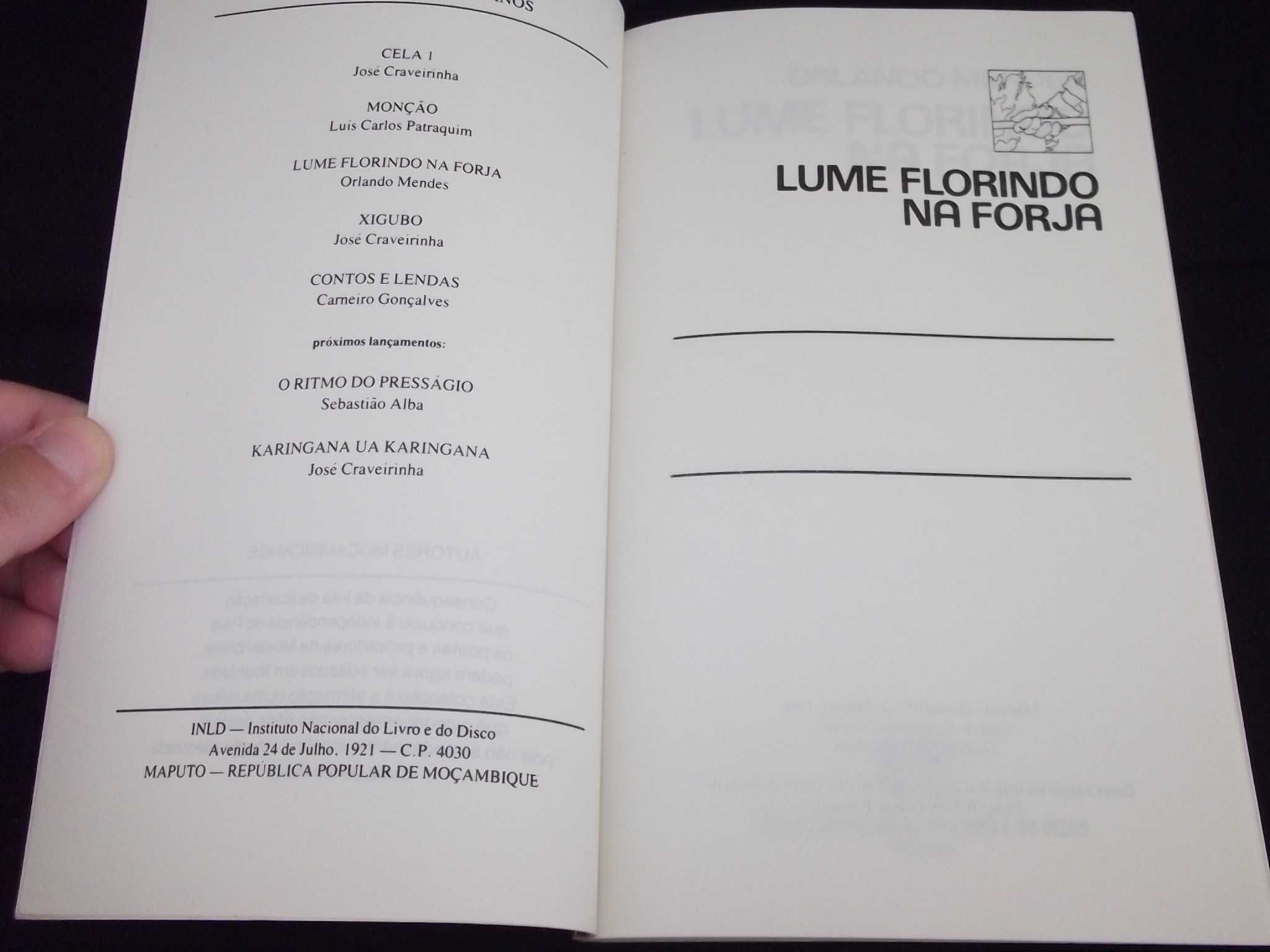 Livro Lume Florindo na Forja Orlando Mendes Autores moçambicanos