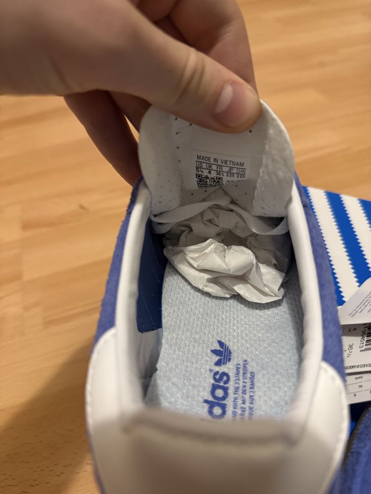 Adidas Gazelle Indoor Blue Fusion Gum 36 2/3