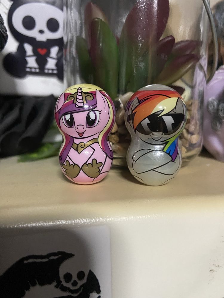my little pony Princess Cadance and Raindow dash figures mlp
