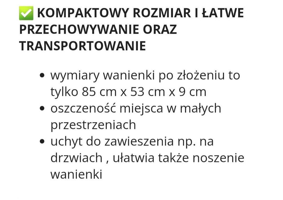 Wanienka składana