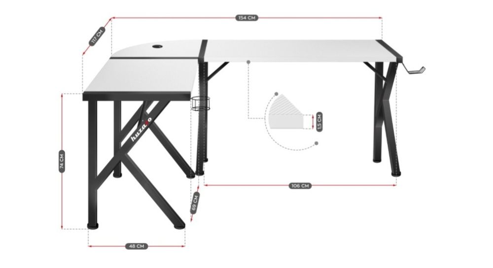 Biurko gamingowe Huzaro