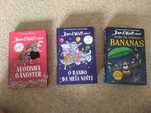 Livros:Avozinha gângster;Nome de código bananas;O bando da meia noite.