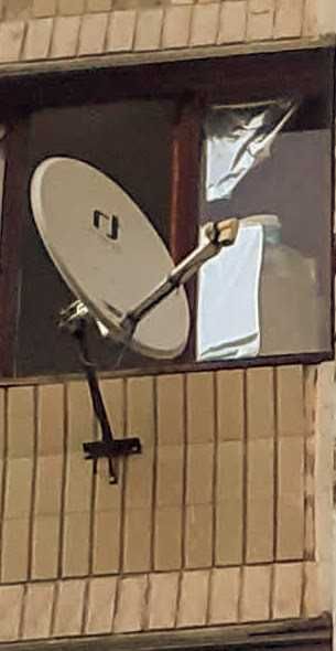 спутниковая тарелка алюм.нерж. с крепежом