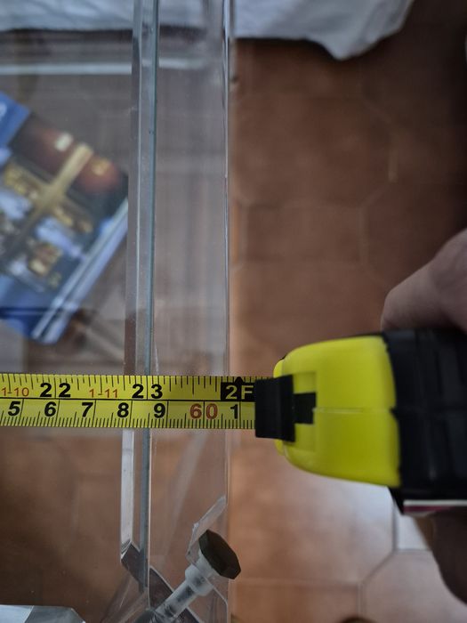 Mesa quadrada vidro 61cm x 61cm