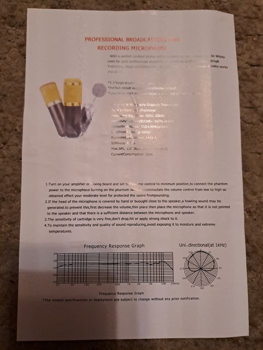 Комплект для вещания (микрофон и звуковая карта)S