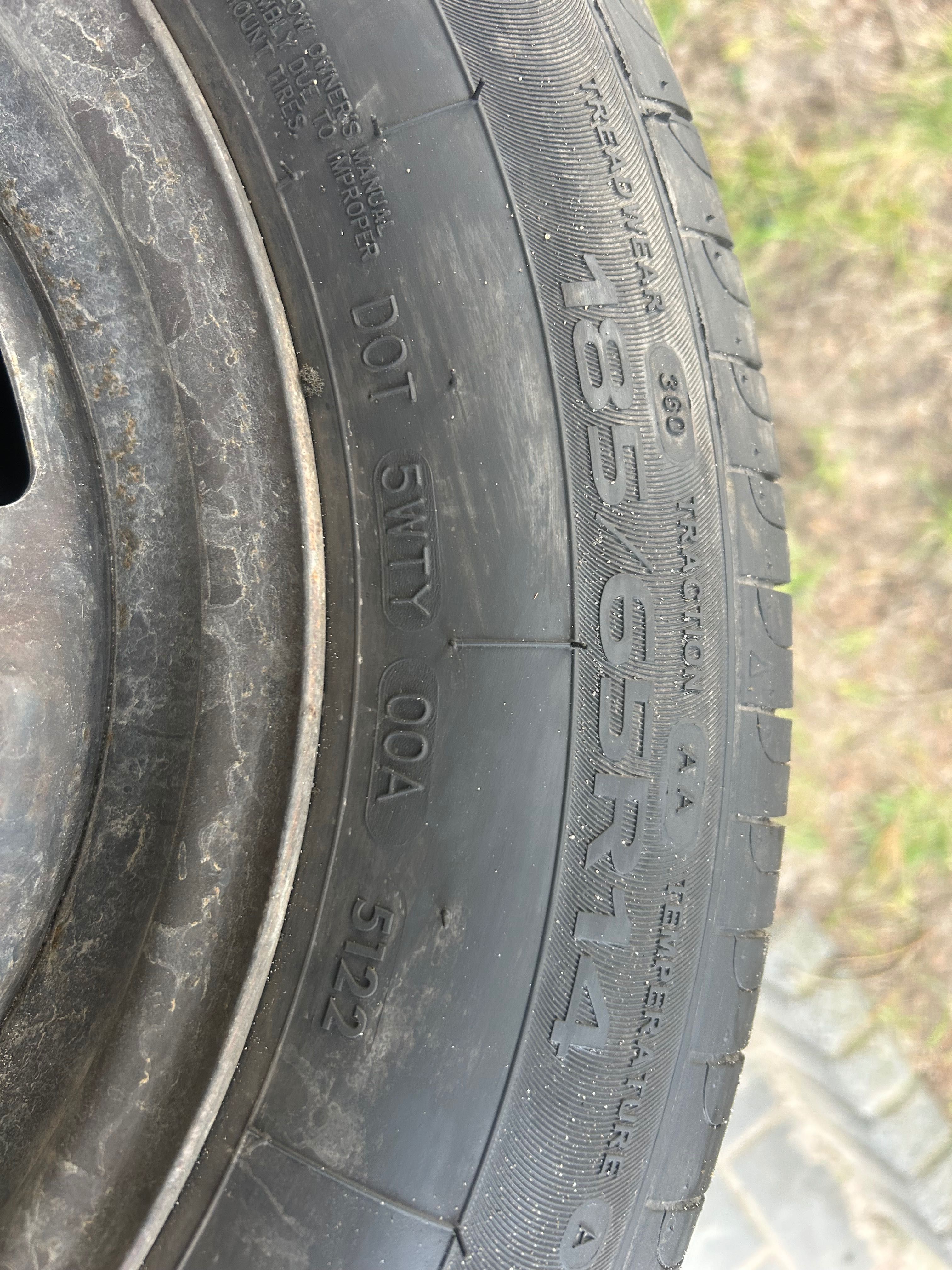 Koła Felgi stalowe 5x100 ET43 Opony letnie 185/65 R14 VW Seat Skoda