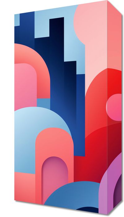 Obraz 20x40cm Miasto Kolorów