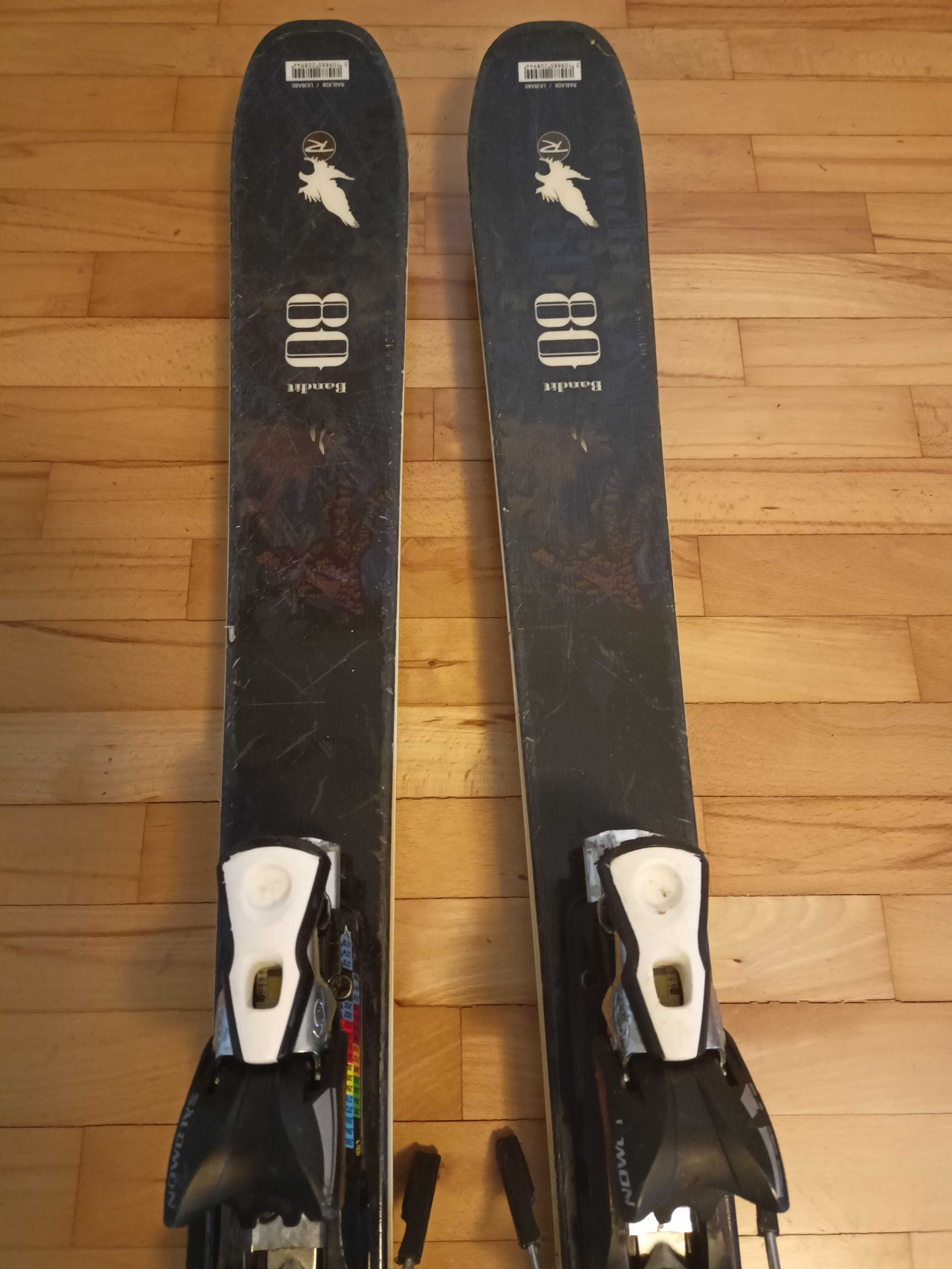 Narty Rossignol Bandit długość 170 szerokość 80 cm wiąz Salomon ubyt