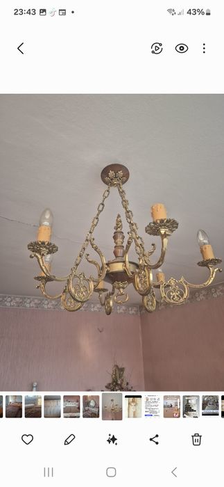 Żyrandol mosiężny