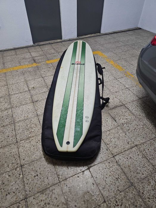 Prancha Surf Longboard 8 + Fato Surf 4/3 Senhora + Quilhas Hybrid FCS
