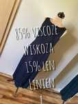 Avitano len 40 42 maxi dluga wiskoza czarna sukienka Basic Capsule