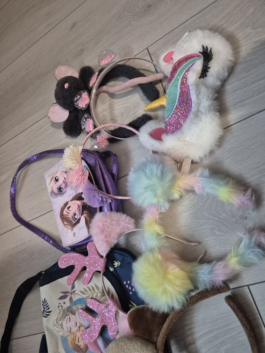 Zestaw dla dziewczynki, opaski, torebki