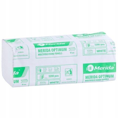 Ręcznik papierowy składany ZZ/V Merida OPTIMUM a'3200 biały *VOB033