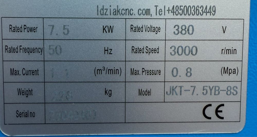 Kompresor śrubowy sprężarka 7.5 kw dostepny od ręki!!
