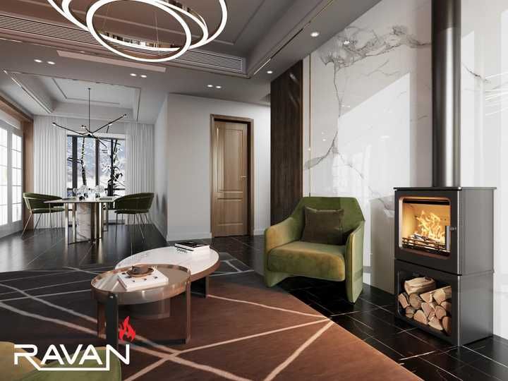 Чавунна піч камін Ravan Magic 10 кВт в наявності