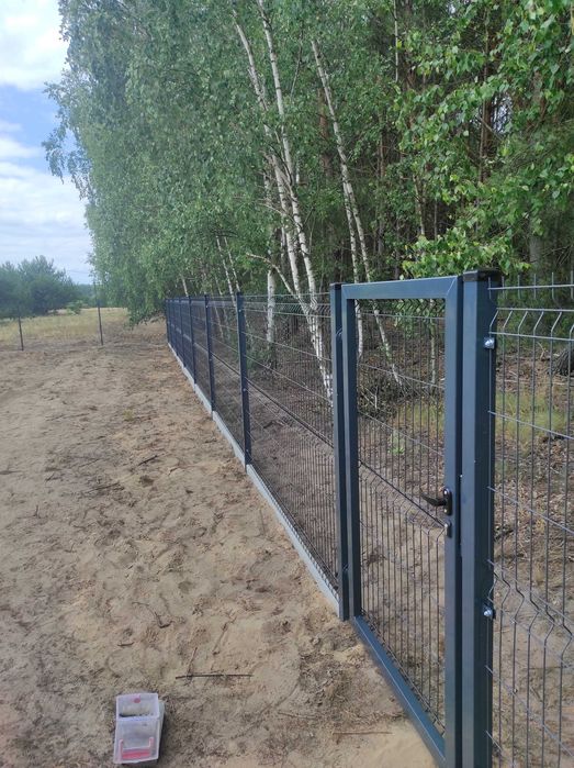 Panel ogrodzeniowy 3D ANTRACYT 153h ogrodzenie panelowe siatka fi.4