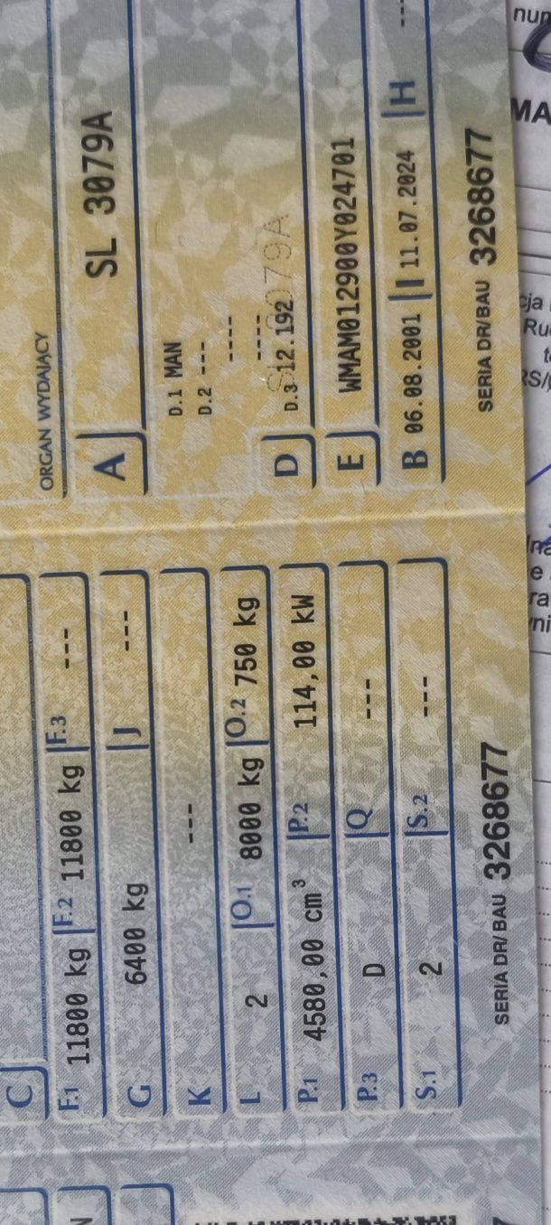 MAN 12.192 Stan bardzo dobry dluga paka pręty