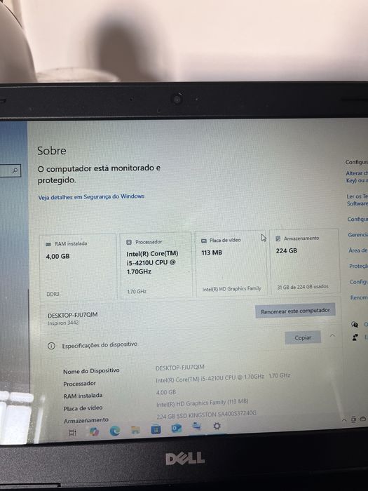 Notebook Dell I5