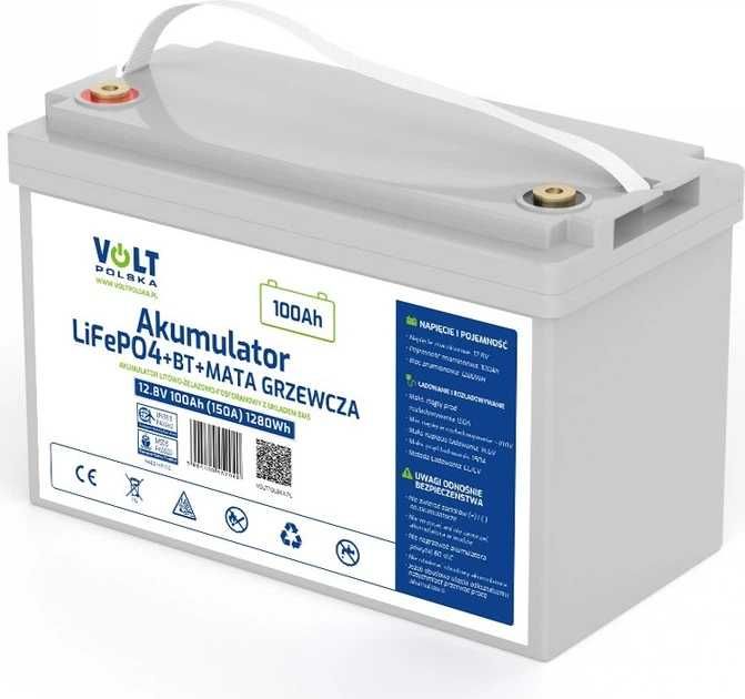 LiFePo4 акумулятор Volt Polska 100Ah 12V +BlueTooth 6AKLI10M12