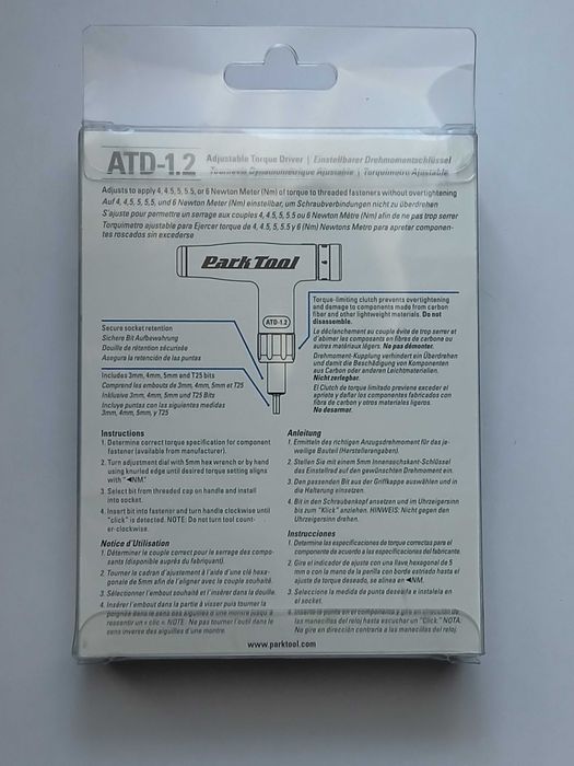 Park Tool ATD-1.2. Klucz z momentem obrotowym od 4 do 6 Nm