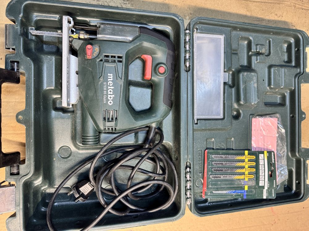 Wyrzynarkę Metabo steb 65 quick 450w z walizką.