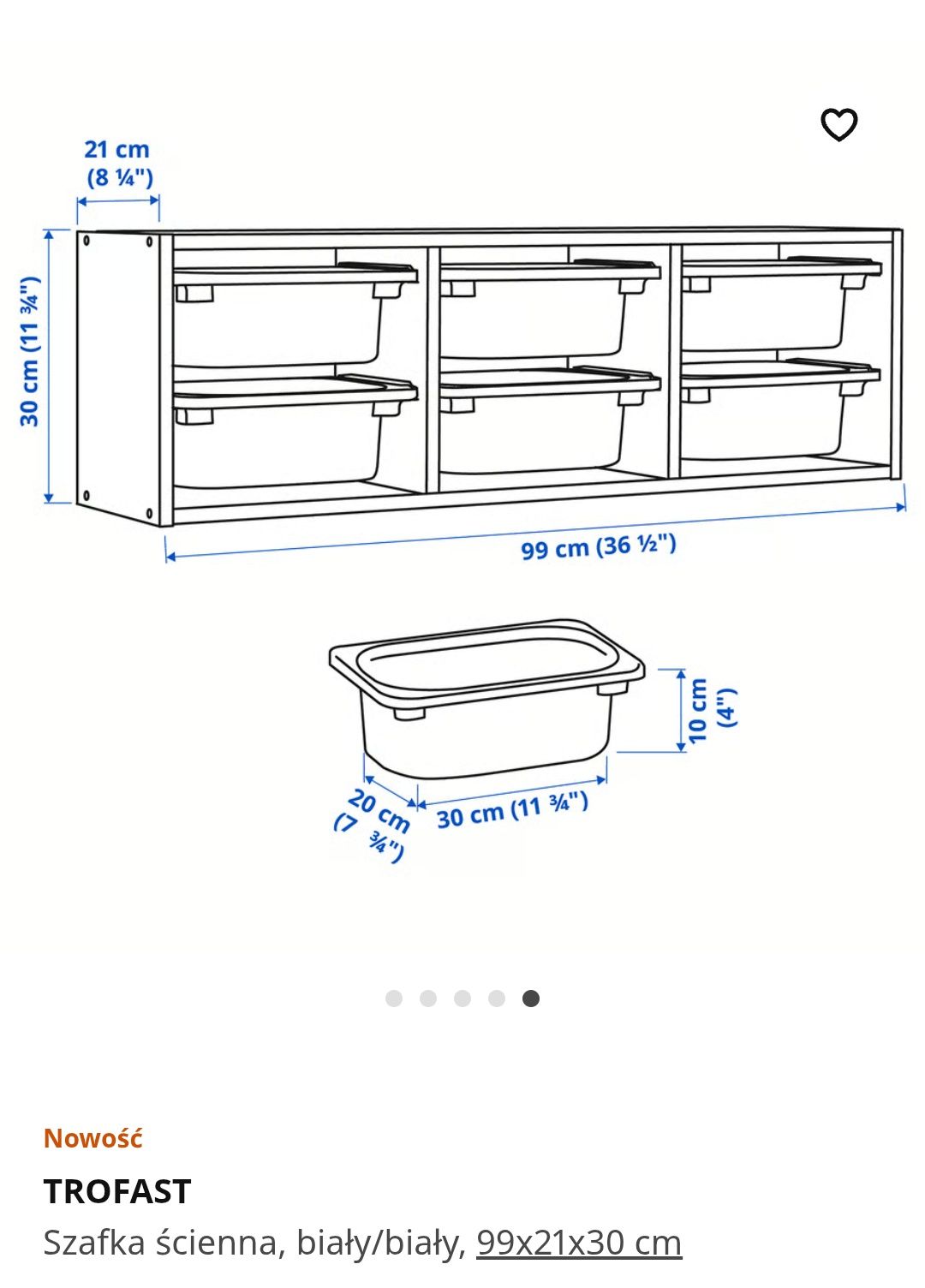 Ikea trofast z pojemnikami