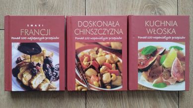 3x Książki kucharskie Smaki Francji Chińszczyzna Kuchnia włoska