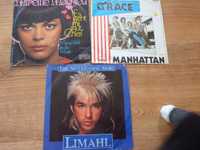 Trzy plyty winylowe Limahl, G`race, MIreille Mathieu