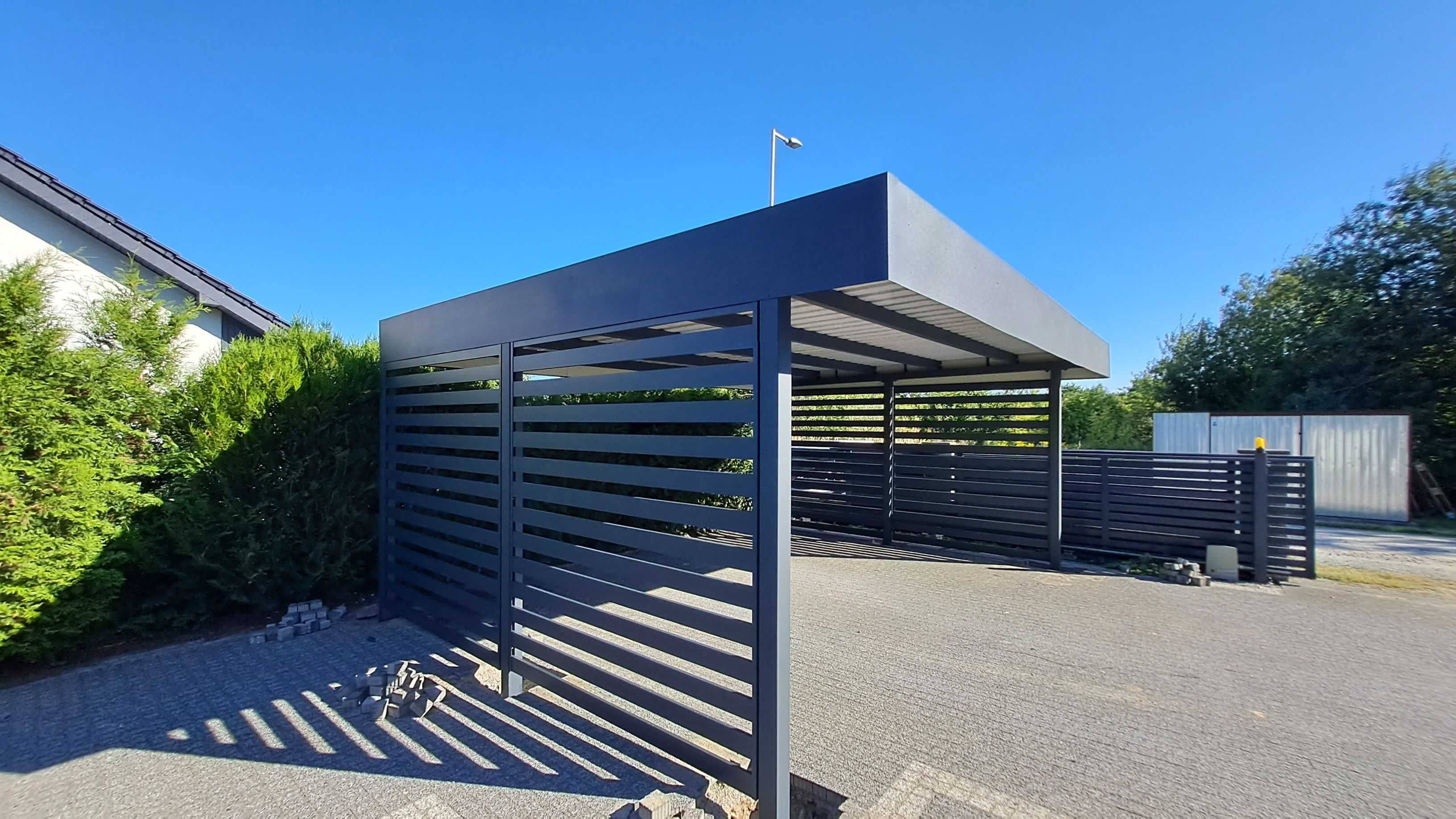 Wiata garażowa 6x6 m, carport - wiata samochodowa dwustanowiskowa