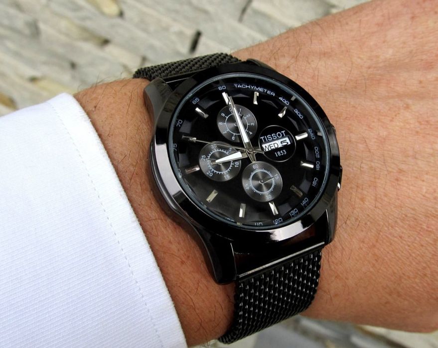 Якість! Стиль та зручність Чоловічий чорний годинник з коробкою