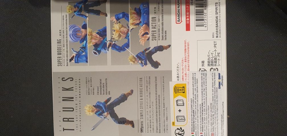 Figurka Trunks Future Dragon Ball Z Bandai S. H. FIGUARTS SHF