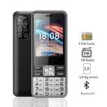 4 Sim 3000mAh Мобільний телефон кнопочний 2.8 Великий екран та батарея