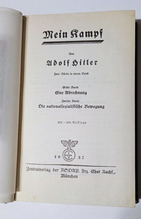 Militaria de Trincheira Adolfo Hitler Mein Kampf a Minha Luta 1937