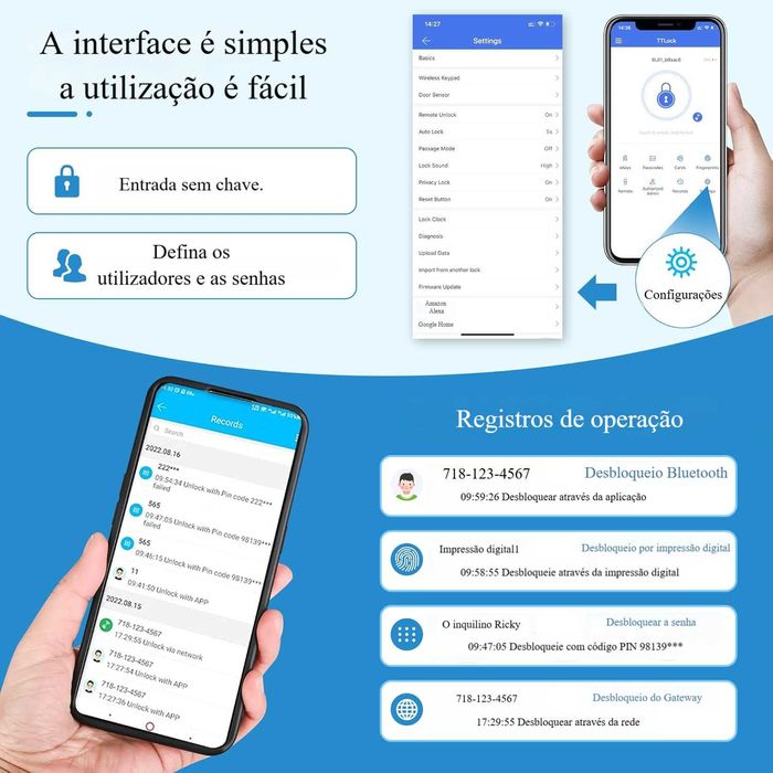 Fechadura Inteligente ‼️ TTLock ‼️WiFi ‼️ Biométrica ‼️IP65 ‼️c/ App