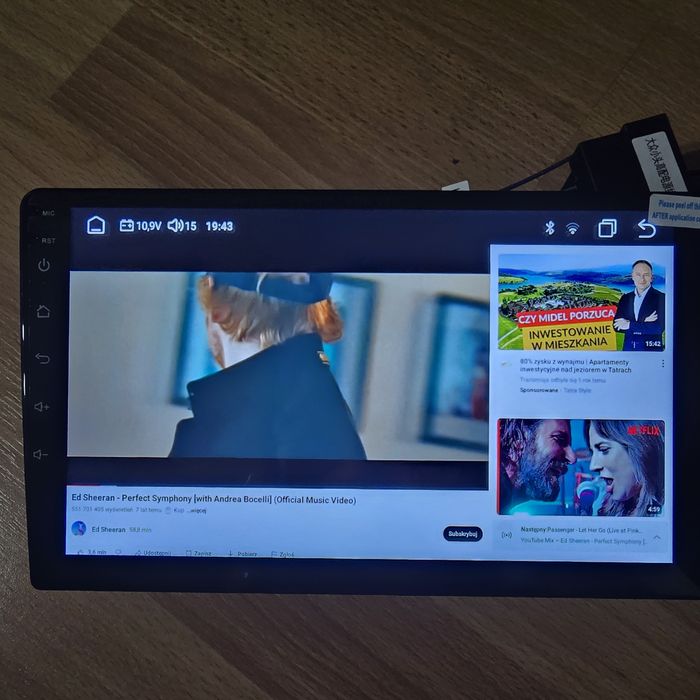 Radio 9" 2DIN z Androidem AndroidAuto i Carplay+BT+4G+Wifi+kamera AHD