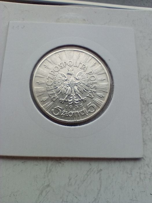 Moneta--5 zł Piłsudski--1935--srebro