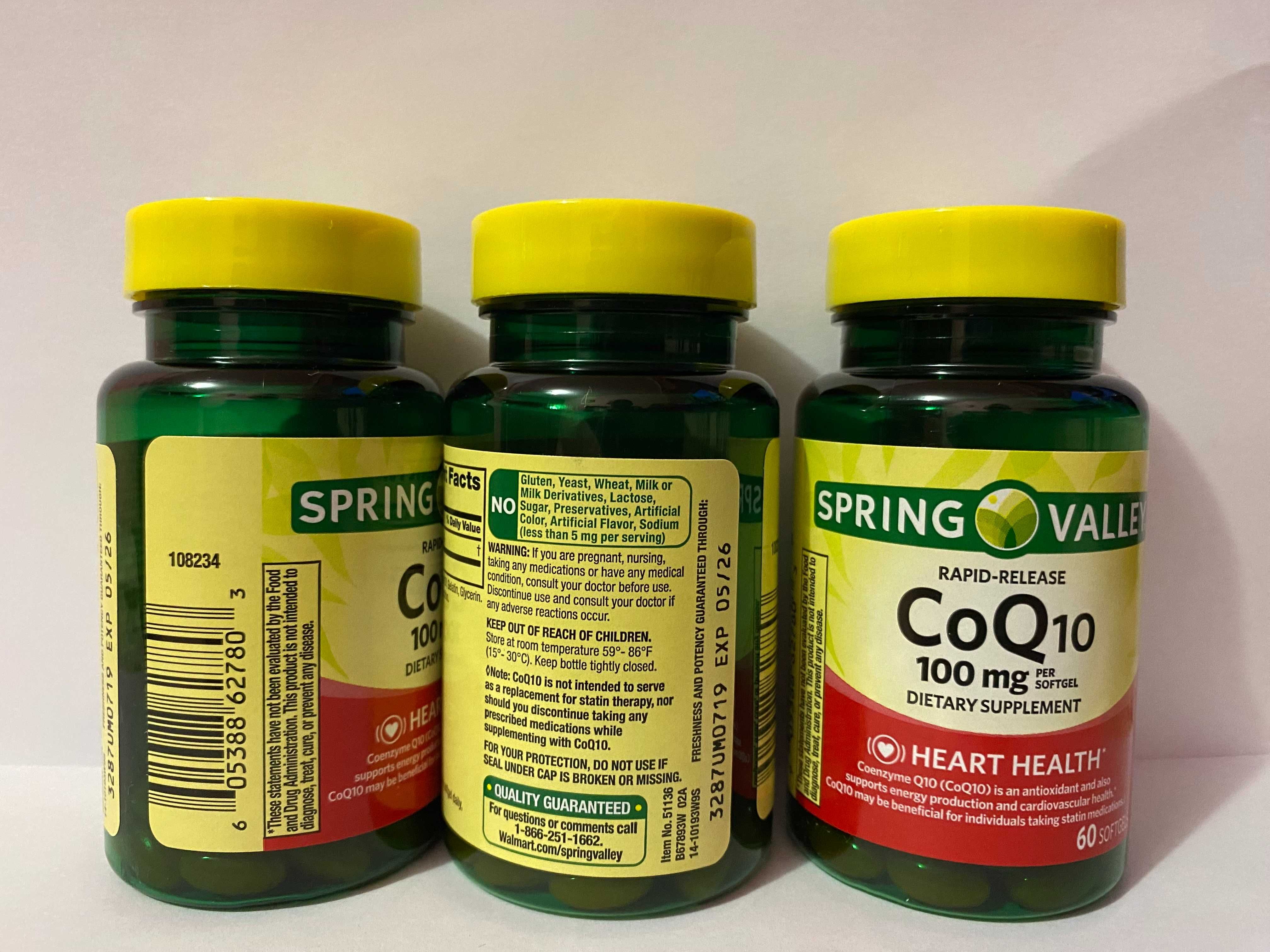 Вітаміни для покращення роботи серця CoQ10 від Spring Valley!